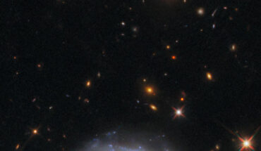 This Hubble image shows several galaxies in the constellation of Hydra. Image credit: NASA / ESA / Hubble / D. Erb.
