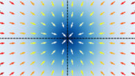 Distribution of the color-Lorentz force acting on an unpolarized up quark in the transverse plane (indicated by the vector field) superimposed on the up quark density distribution in impact-parameter space for an unpolarized proton. Image credit: Crawford et al., doi: 10.1103/PhysRevLett.134.071901.