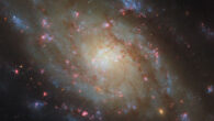 This Hubble image shows NGC 5042, an intermediate spiral galaxy some 48 million light-years away in the constellation of Hydra. Image credit: NASA / ESA / Hubble / D. Thilker.