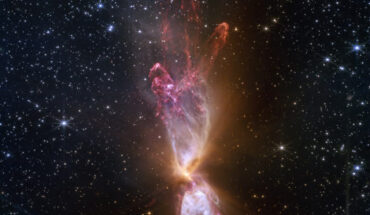 This Webb image shows part of Lynds 483. Image credit: NASA / ESA / CSA / STScI.