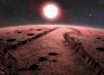 An artist’s illustration of exoplanets orbiting Barnard’s star. Image credit: International Gemini Observatory / NOIRLab / NSF / AURA / P. Marenfeld.