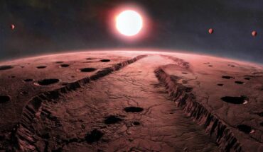 An artist’s illustration of exoplanets orbiting Barnard’s star. Image credit: International Gemini Observatory / NOIRLab / NSF / AURA / P. Marenfeld.