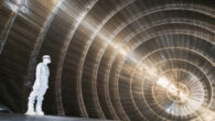 Interior view of the KATRIN main spectrometer. Image credit: M. Zacher / KATRIN Collaboration.