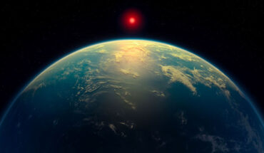 An artist’s impression of the super-Earth exoplanet K2-18b. Image credit: A. Smith / N. Mandhusudhan.