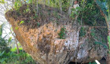 The limestone boulder Maka Lahi. Image credit: Köhler et al., doi: 10.1016/j.margeo.2025.107567.