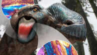 Visualization of a soft tissue of Edmontosaurus created by photography, 3D modeling, digital painting, and histology of bones from Dinosaur Provincial Park, Alberta, Canada. Image credit: Henry Sharpe.