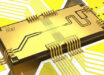 A rendering of the ion trap chip. Image credit: Jochen Wolf & Tom Harty, University of Oxford.