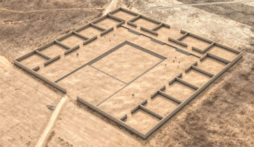 Isometric reconstruction of the Palaspata temple rendered with 3-m-tall walls. Image credit: Capriles et al., doi: 10.15184/aqy.2025.59.