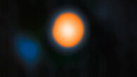 Betelgeuse (right) and its stellar companion (left). Image credit: International Gemini Observatory / NOIRLab / NSF / AURA / M. Zamani, NSF’s NOIRLab.