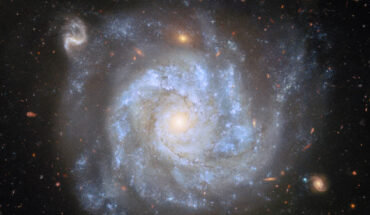 This Hubble shows NGC 1309, a spiral galaxy some 100 million light-years away in the constellation of Eridanus. The color image is made up of observations from Hubble’s Advanced Camera for Surveys (ACS) and Wide Field Camera 3 (WFC3) and in the ultraviolet, infrared, and optical parts of the spectrum. Four filters were used to sample various wavelengths. The color results from assigning different hues to each monochromatic image associated with an individual filter. Image credit: NASA / ESA / Hubble / L. Galbany / S. Jha / K. Noll / A. Riess.