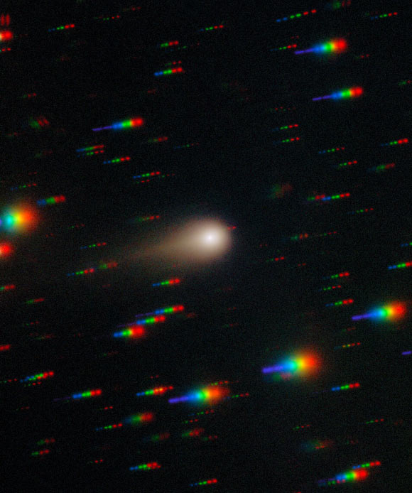 This image of 3I/ATLAS was taken by the Gemini Multi-Object Spectrograph (GMOS) on the Gemini South telescope on August 27, 2025. Image credit: International Gemini Observatory / NOIRLab / NSF / AURA / Shadow the Scientist / J. Miller Array / M. Rodriguez, International Gemini Observatory & NSF’s NOIRLab / T.A. Rector, University of Alaska Anchorage & NSF’s NOIRLab / M. Zamani, NSF’s NOIRLab.