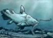 An artist’s reconstruction of a large mawsoniid coelacanth from the British Rhaetian. Image credit: Daniel Phillips.