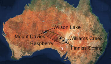 Map of the ananguites strewn field, based on the tektite locations. Image credit: Musolino et al., doi: 10.1016/j.epsl.2025.119600.