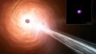 An artist’s illustration and an X-ray image from Chandra of RACS J0320-35. Image credit: NASA / CXC / INAF-Brera / Ighina et al. / SAO / M. Weiss / N. Wolk.