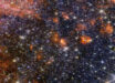 Stars, gas and cosmic dust in the Sagittarius B2 molecular cloud glow in near-infrared light, captured by Webb’s NIRCam instrument. Image credit: NASA / ESA / CSA / STScI / A. Ginsburg, University of Florida / N. Budaiev, University of Florida / T. Yoo, University of Florida / A. Pagan, STScI.