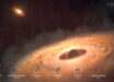 An artistic rendering of a dust and gas disk encircling the young exoplanet CT Cha b. Image credit: NASA / ESA / CSA / STScI / G. Cugno, University of Zürich & NCCR PlanetS / S. Grant, Carnegie Institution for Science / J. Olmsted, STScI / L. Hustak, STScI.