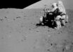 Commander Eugene Cernan retrieves a drive tube from the Lunar Roving Vehicle during an Apollo 17 EVA. Image credit: NASA.