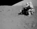 Commander Eugene Cernan retrieves a drive tube from the Lunar Roving Vehicle during an Apollo 17 EVA. Image credit: NASA.