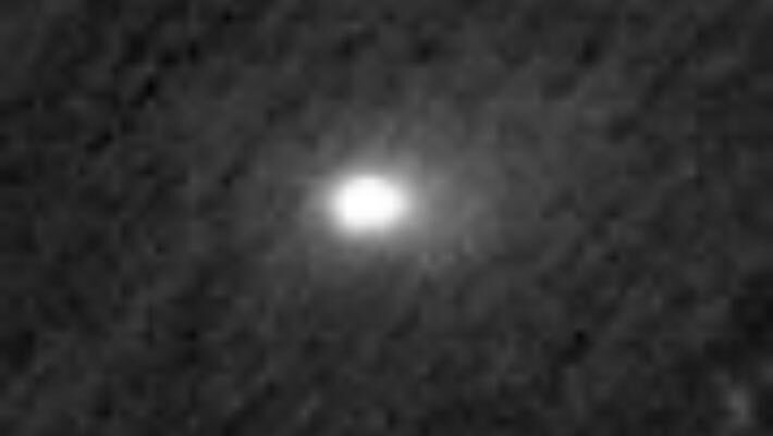 This image of the interstellar comet 3I/ATLAS was captured on October 3, 2025 by the CaSSIS instrument aboard ESA’s Trace Gas Orbiter. Image credit: ESA / TGO / CaSSIS.