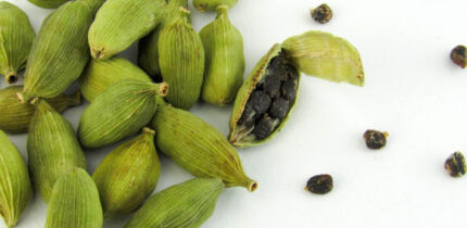Cardamom (Elettaria cardamomum) seeds. Image credit: Karyna Panchenko.