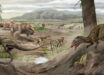 An artist’s reconstruction of Anteavis crurilongus. Image credit: Jorge Blanco.