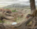 An artist’s reconstruction of Anteavis crurilongus. Image credit: Jorge Blanco.