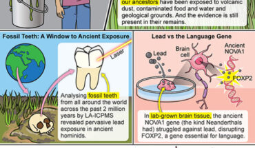 Lead exposure to humans in modern times versus our ancestors. Image credit: J. Gregory / Mount Sinai Health System.