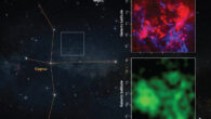 These images show the location of CO-dark molecular gas in Cygnus X. Image credit: NSF / AUI / NSF’s NRAO / P.Vosteen.