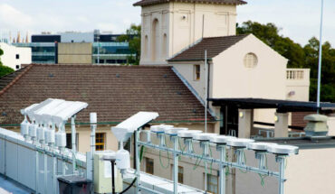 Experimental set-up on the roof of the Sydney Nanoscience Hub. Image credit: University of Sydney.