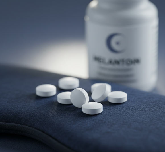 Long-term use of melatonin supplements, often used to promote sleep and address insomnia, was associated with a higher risk of heart failure diagnosis. Image credit: Gemini AI.