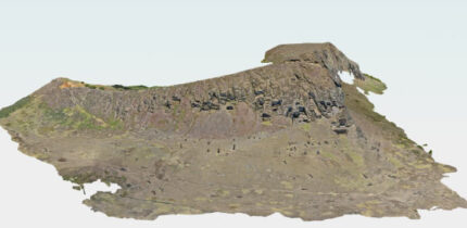 3D model of Rano Raraku quarry. Image credit: Lipo et al., doi: 10.1371/journal.pone.0336251.