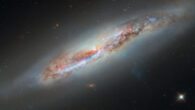 This Hubble image shows NGC 4388, a spiral galaxy some 59 million light-years in the constellation of Virgo. Image credit: NASA / ESA / Hubble / S. Veilleux / J. Wang / J. Greene.