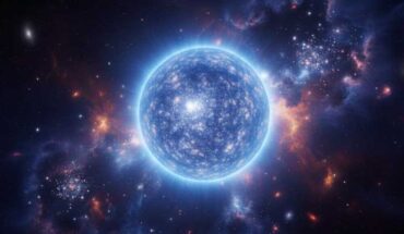 A primordial supermassive star in the early Universe. Image credit: Gemini AI.
