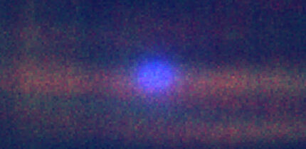 This composite image of the interstellar comet 3I/ATLAS was captured on November 6, 2025 by the UVS instrument on board NASA’s Europa Clipper spacecraft from a distance of around 164 million km (103 million miles). Image credit: NASA / JPL-Caltech / SwRI.