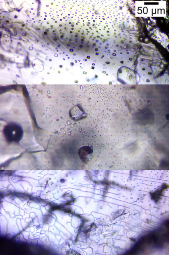 Example photographs of primary, mixed, and secondary halite inclusion assemblages. Image credit: Park et al., doi: 10.1073/pnas.2513030122.
