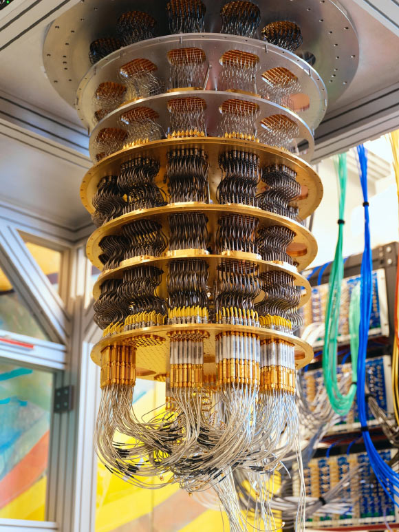 Google’s quantum computer. Image credit: Google.