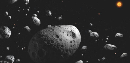 An artist’s impression of the asteroid 2025 MN45. Image credit: NSF-DOE Vera C. Rubin Observatory / NOIRLab / SLAC / AURA / P. Marenfeld.