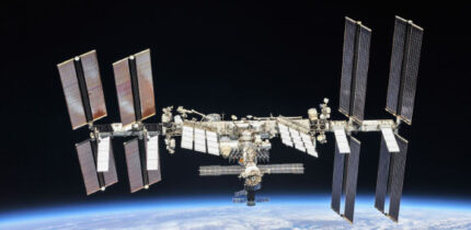 The International Space Station is seen with Earth in the background. Image credit: NASA.