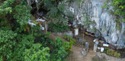 Leang Bulu Bettue in the Maros-Pangkep karst area of South Sulawesi. Image credit: Burhan et al., doi: 10.1371/journal.pone.0337993.