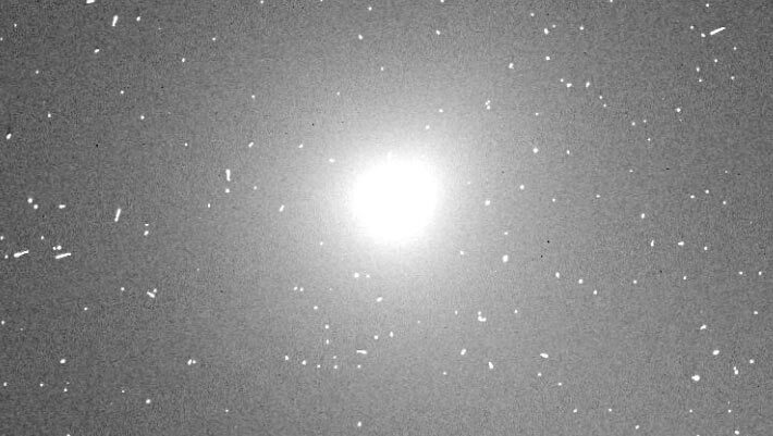 This image of the interstellar comet 3I/ATLAS was captured by Hubble’s WFC3 instrument on January 22, 2026, at 13:10 UTC. Image credit: NASA / ESA / Hubble / Man-To Hui, Shanghai Astronomical Observatory.