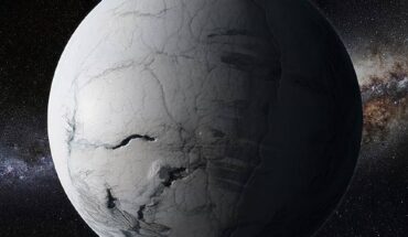 An artist’s impression of Earth around 700 million years ago during the Sturtian glaciation. Image credit: Pablo Carlos Budassi.