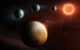An artist’s impression of the four-planet system around LHS 1903. Image credit: ESA / ATG Europe.