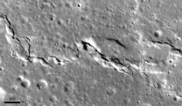 A small mare ridge in Northeast Mare Imbrium taken by the Lunar Reconnaissance Orbiter Camera. Image credit: NASA / GSFC / Arizona State University.