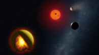 An artist’s impression of the planetary system L 98-59. Image credit: Mark A. Garlick / markgarlick.com.