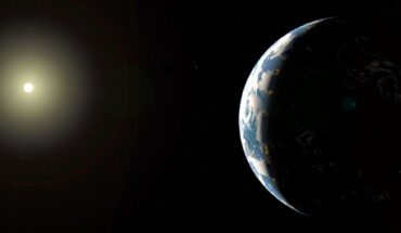 An artist’s impression of a planetary system around a slightly hotter star than our Sun. Image credit: Gillis Lowry.