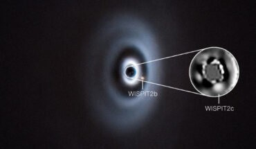 These images, taken with ESO’s Very Large Telescope, show a planetary system being born around the young star WISPIT 2. Image credit: ESO / Lawlor et al.