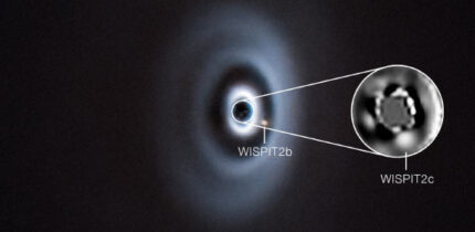 These images, taken with ESO’s Very Large Telescope, show a planetary system being born around the young star WISPIT 2. Image credit: ESO / Lawlor et al.