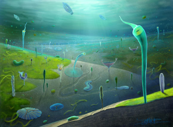 Reconstruction of the Jiangchuan Biota. Image credit: Xiaodong Wang.