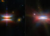 These composite images show protoplanetary disks Tau 042021 (left) and Oph 163131 (right). Image credit: NASA / ESA / CSA / Webb / Hubble / ALMA / ESO / NAOJ / NRAO / G. Duchêne / M. Villenave.