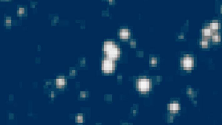 The POSS I red image on July 19, 1952 at 8:52 (UT) containing the triple transient just above center. Image credit: Solano et al., doi: 10.1093/mnras/stad3422.